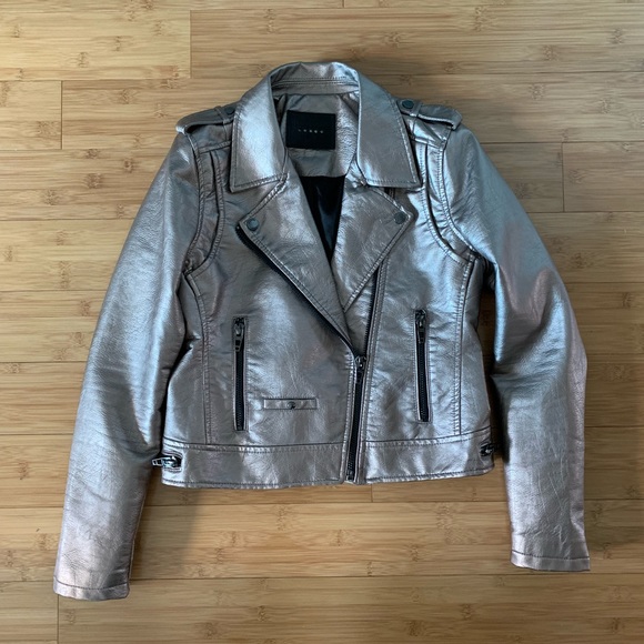 Blank NYC Metallic Faux Leather Moto Jacket - Picture 2 of 7